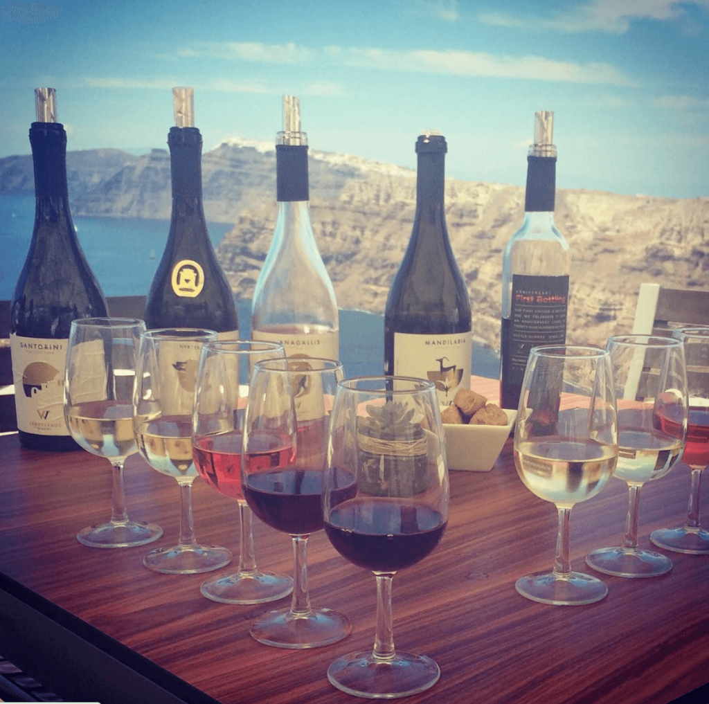 Santorini wine tasting